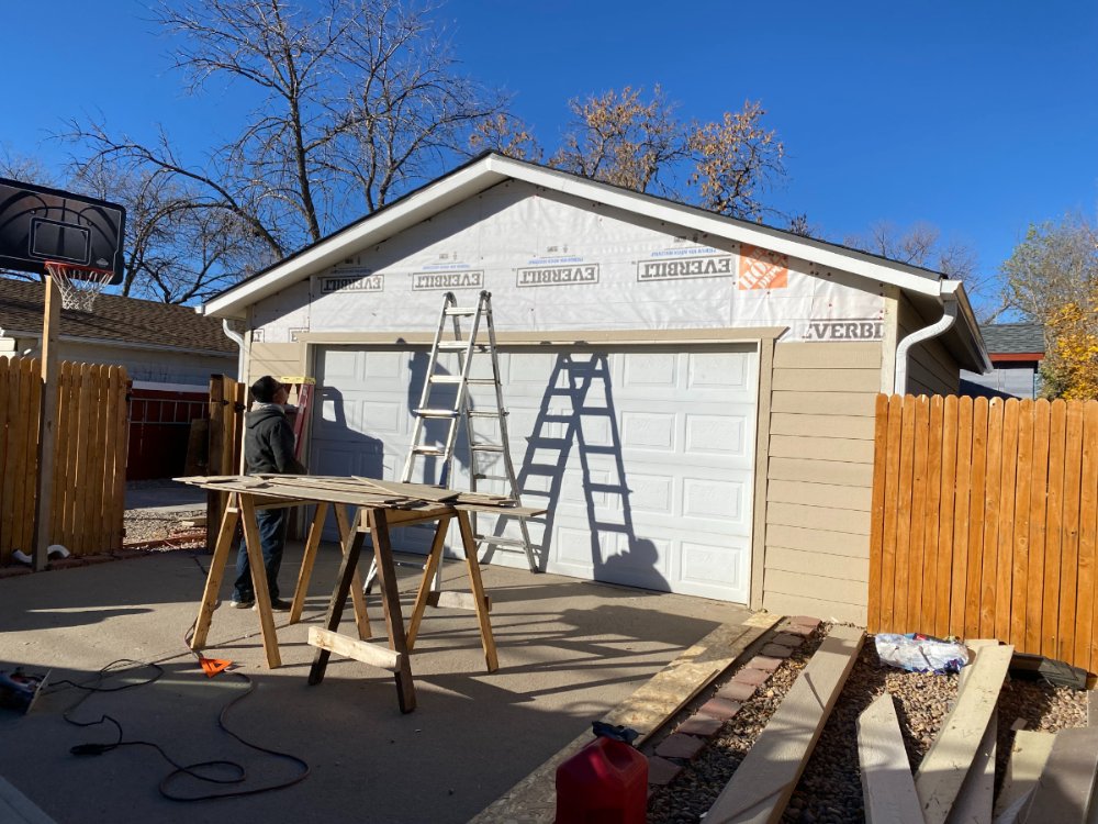 Garage Siding Installation